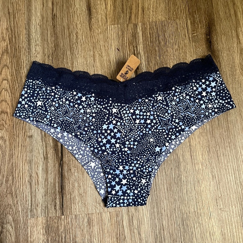 NWT VS PINK Star Print Cheekster Panty
